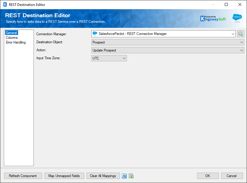 SSIS Salesforce Pardot REST Destination